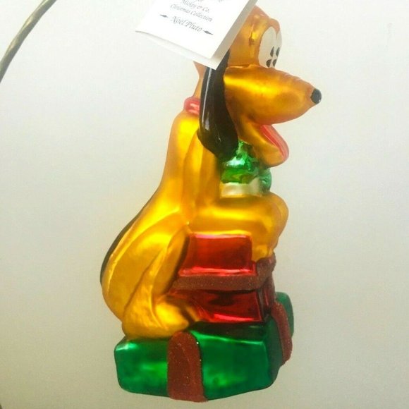SOLD! Authentic Christopher Radko Disney NOEL PLUTO Handmade Glass Ornament BOX! - Picture 6 of 9
